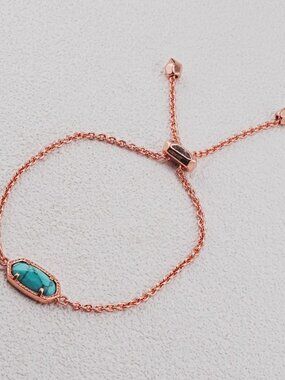 Kendra Scott Oval Blue Cracked Turquoise Bracelet